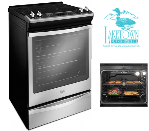 Whirlpool YWEE730HODSO Electric Range, 30 Exterior Width, Self Clean, Convection, 5 Burners,   Stainless Steel 
